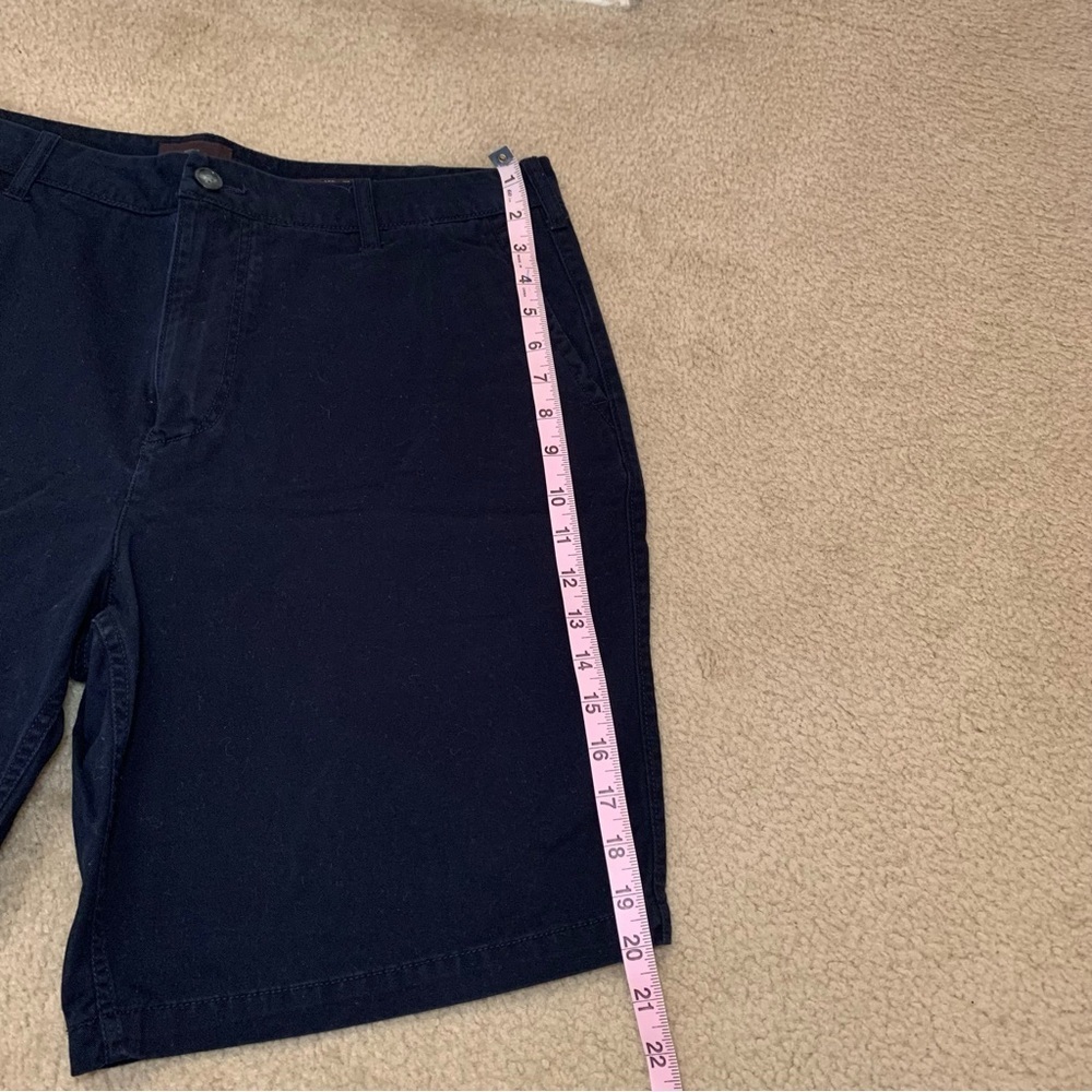 Black Brown 1826 Navy Flat Front Chino Short- 38 - Picture 4 of 15